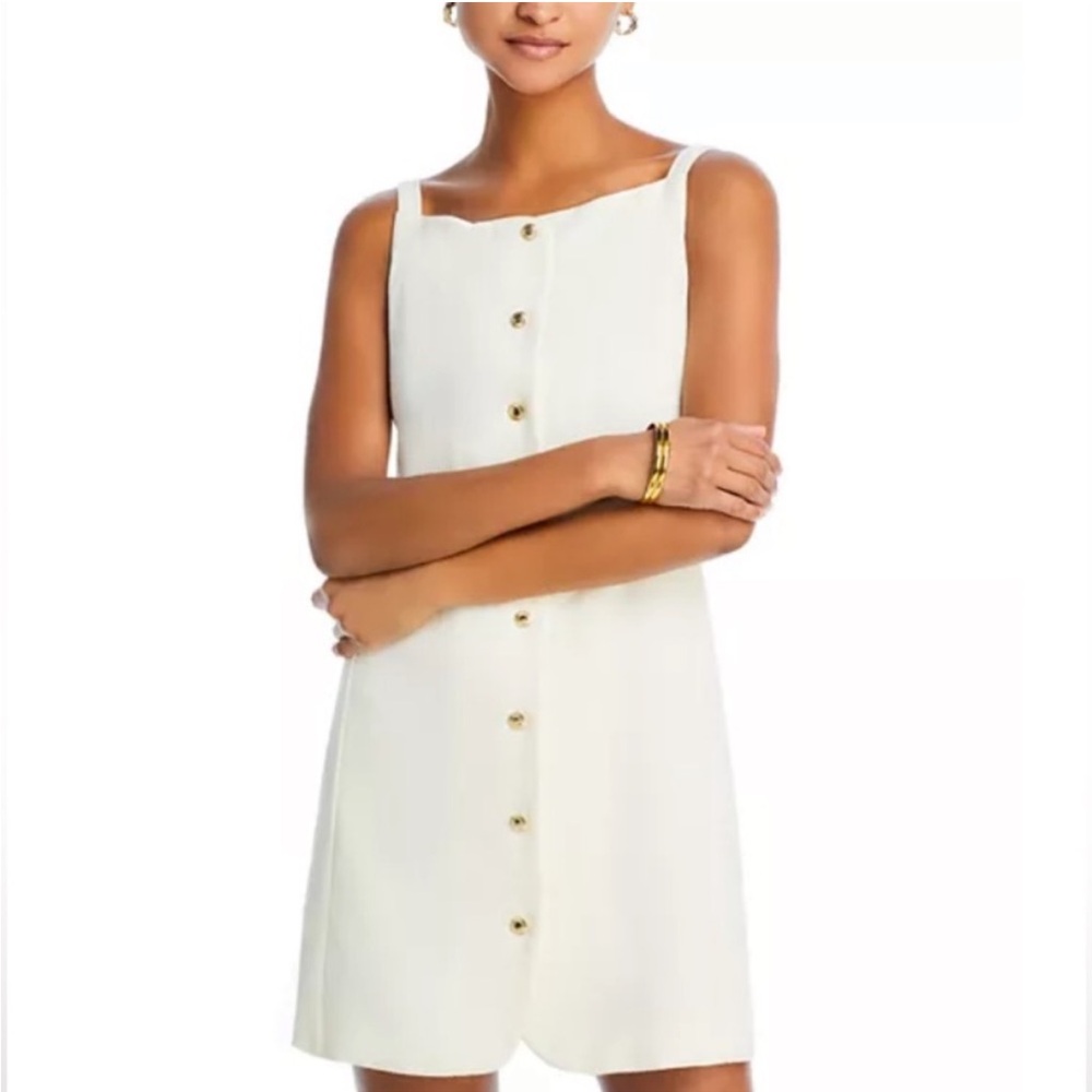WAYF Alice button front mini dress